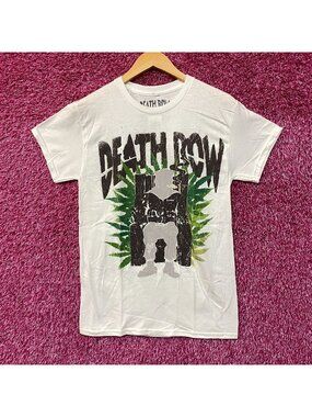 Death Row Records Puffy Electric Chair Inmate Logo Rap Tee Small